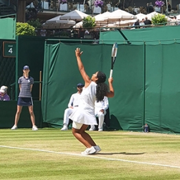 Giselle Guillen, Year 8, competing at Wimbledon