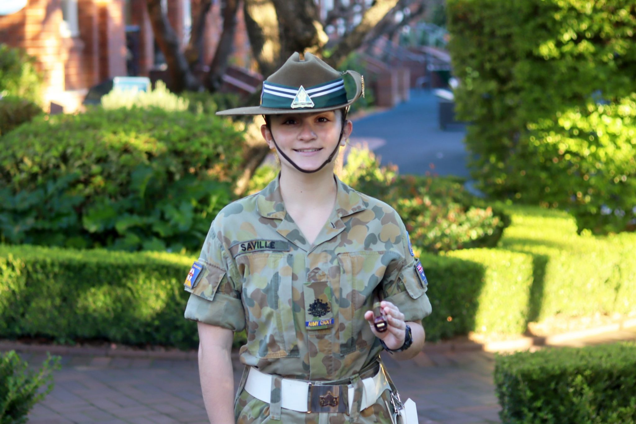 Senior School_Cadets_Girl in Cadets uniform Meriden