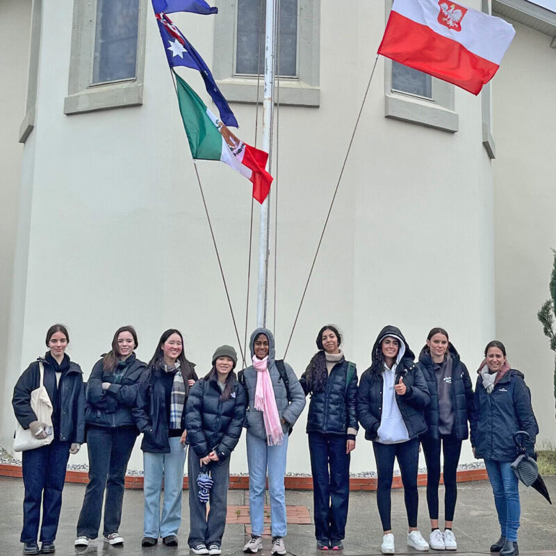 Meriden girls on French exchange trip