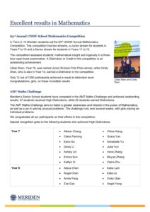 4. Excellent results in Mathematics_301025 | Meriden